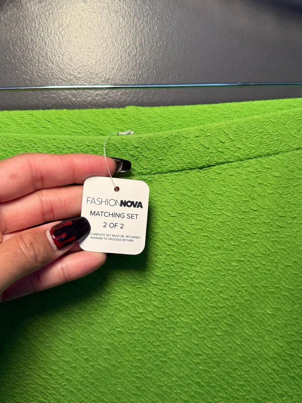 Fashion Nova Neon Green Matching Set